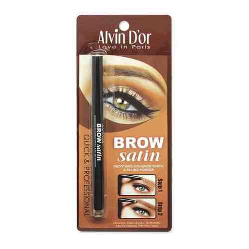 Alvin D'or Карандаш для бровей Brow Satin, оттенок 02 dark brown