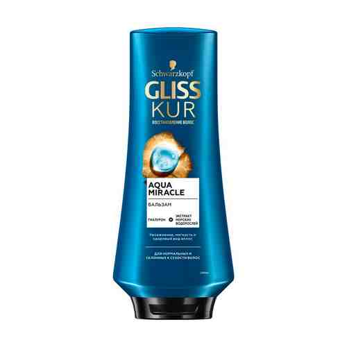 Бальзам для волос GLISS KUR AQUA MIRACLE увлажняющий для нормальных и склонных к сухости волос 360 мл арт. 213109