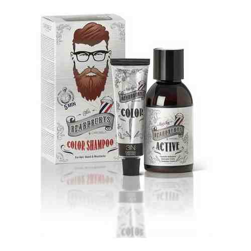 Beardburys Оттеночный шампунь каштановый Color Shampoo 3N Cast. Oscuro, 75мл