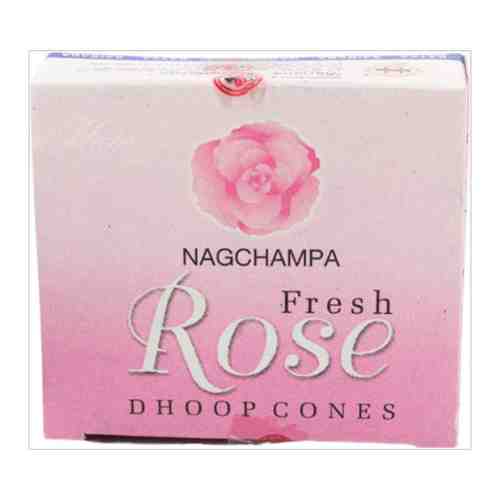 Благовония ароматические конусы Satya Роза фреш Rose Fresh с подставкой 12 шт