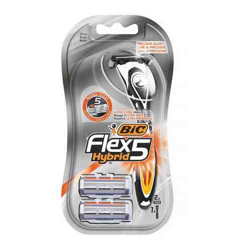 Бритвенный станок Bic Flex 5 Hybrid, сменные кассеты 2 шт.