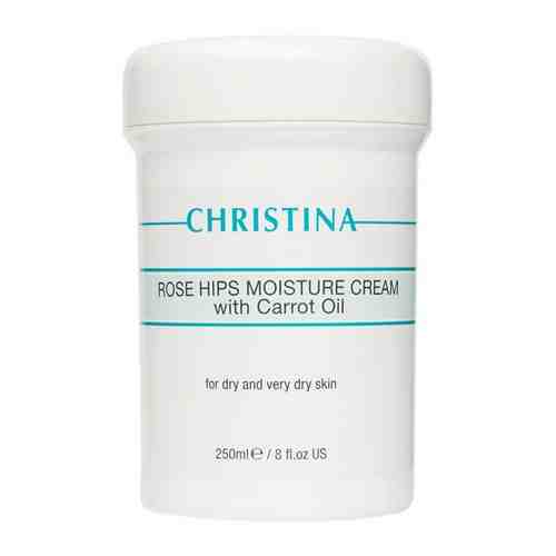 Christina Rose Hips Moisture Cream With Carrot Oil For Dry And Very Dry Skin Увлажняющий крем с маслом моркови для сухой и очень сухой кожи Шиповник для лица, 250 мл