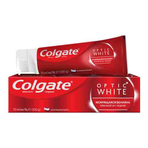 COLGATE Optic White Искрящаяся белизна отбеливающая зубная паста, 75 мл