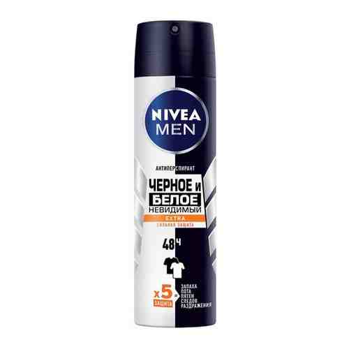 Дезодорант-антиперспирант спрей NIVEA MEN EXTRA Черное и Белое Невидимый, 150 мл