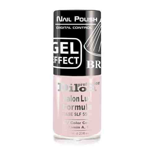 Dilon Prof Лак для ногтей Gel Effect с вит A, E (серия 2900 salon lux formula), тон 2909 розовый пастель