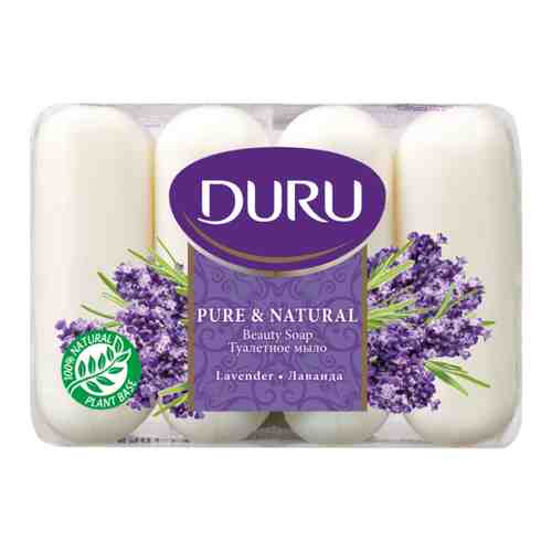 DURU PURE&NATмыло Лаван(э/пак) 4*85г