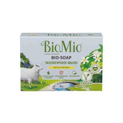 Экологичное туалетное мыло BIOMIO BIO-SOAP литсея и бергамот 90 г арт. 204649