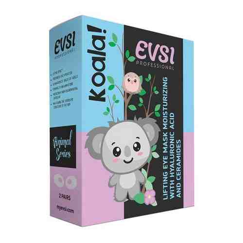 EVSI, Лифтинг-маска для кожи вокруг глаз Koala!, 4 шт.