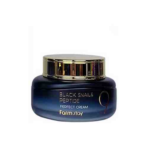 Farmstay Black Snail & Peptide9 Perfect Cream Омолаживающий крем для лица с комплексом из 9 пептидов, 55 мл