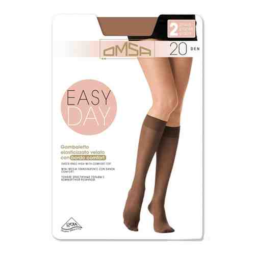 Гольфы женские OMSA EASY DAY 20 den р-р M/L 3/4 Daino 2 пары арт. 96061