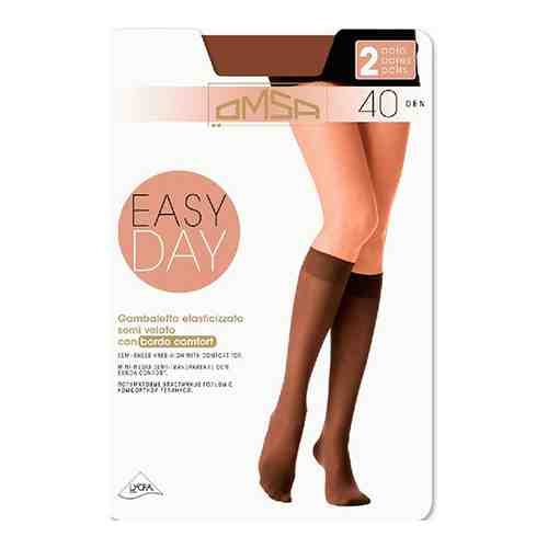 Гольфы женские OMSA EASY DAY 40 den р-р M/L 3/4 Daino 2 пары арт. 91003