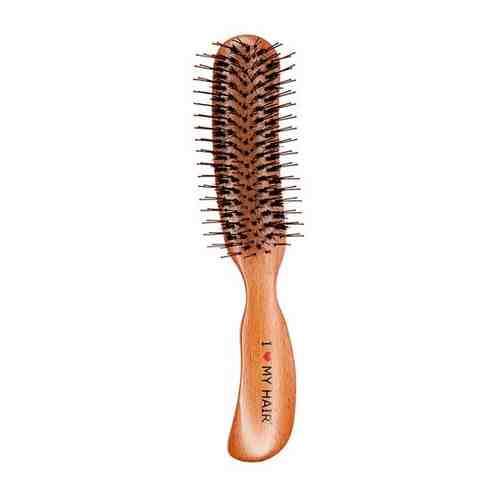 I LOVE MY HAIR Деревянная щетка для укладки сухих волос с эргономичной ручкой Shine Brush 17280, 21 см