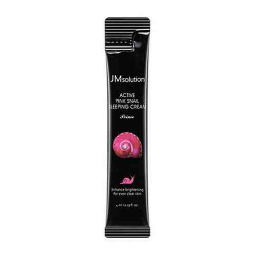 JMsolution Active Pink Snail Sleeping Cream Prime Обновляющая ночная крем-маска для лица с муцином улитки, 30 шт по 4 мл