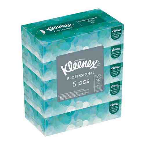 KG21400зел/5 Набор Бумажные салфетки для лица Kleenex, 2-сл, 21х19,8 см, 100 шт/уп