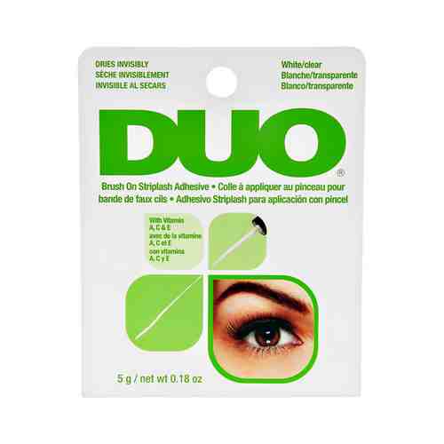 Клей для ресниц DUO прозрачный с кистью с витаминами 5 г арт. 170294