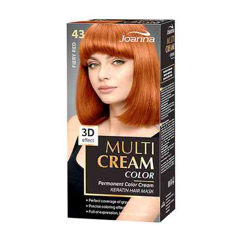 Краска для волос JOANNA MULTI CREAM 3D Пламенный рыжий тон 43 арт. 133295