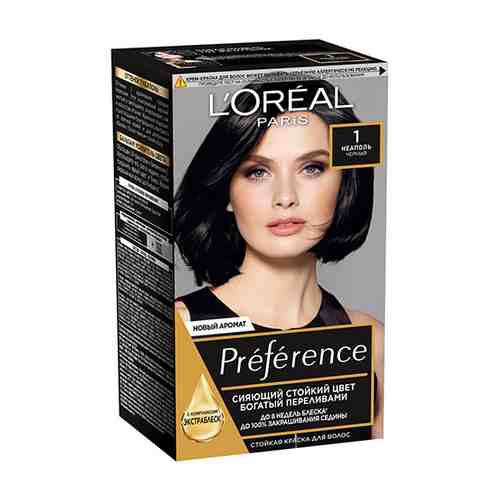 Краска для волос LOREAL PREFERENCE тон 1.0 Неаполь черный арт. 82542