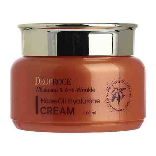 Крем для лица антивозрастной с лошадиным жиром DEOPROCE WHITENING & ANTI-WRINKLE HORSE OIL HYALURONE CREAM 100ml 100ml.