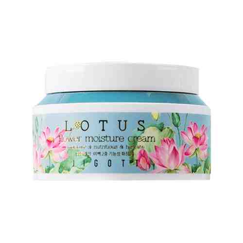 Крем для лица Jigott увлажняющий с экстрактом лотоса - Lotus Flower Moisture Cream, 100 мл