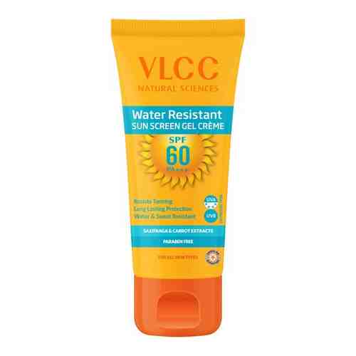 Крем гель для лица С солнцезащитным эффектом водостойкий SPF 60 PA+++ / WATER RESISTANT SPF60 SUNSCREEN GEL CREME VLCC