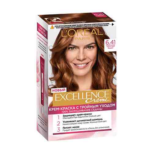 Крем-краска для волос LOREAL EXCELLENCE тон 6.41 Элегантный медный арт. 45492