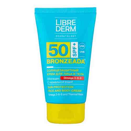 Крем солнцезащитный с омега 3-6-9 и термальной водой Librederm/Либридерм Bronzeada SPF50 150мл