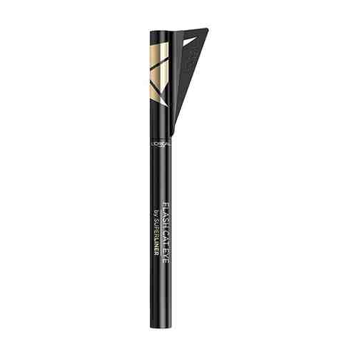 Лайнер для глаз LOREAL SUPER LINER FLASH CAT EYE черный с трафаретом арт. 166315