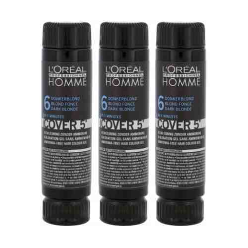 LOREAL PROFESSIONNEL Homme Kавер тонирующий гель №4 Шатен 3*50 мл