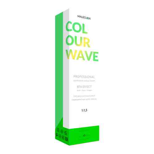 MALECULA, Профессиональная перманентная крем-краска Colour Wave 10.21 Платиновый Пепельно-Перламутровый Блонд 100мл