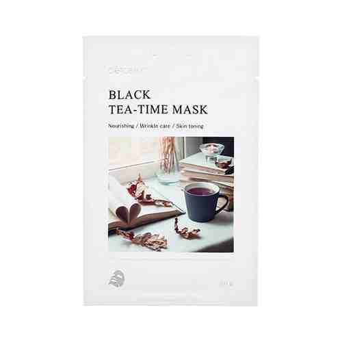 Маска для лица DETOSKIN TEA-TIME c экстрактом листьев черного чая питательная, для упругости кожи, выравнивающая тон 30 г арт. 201447