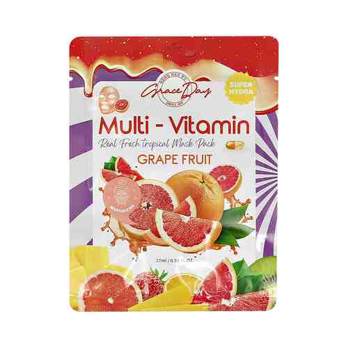 Маска для лица GRACE DAY MULTI-VITAMIN с экстрактом грейпфрута очищающая 27 мл арт. 210904