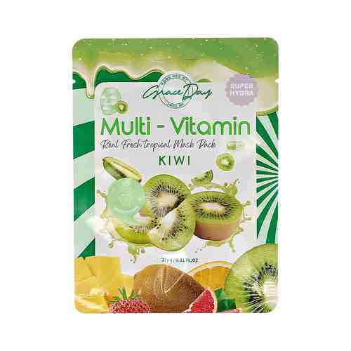 Маска для лица GRACE DAY MULTI-VITAMIN с экстрактом киви укрепляющая 27 мл арт. 210905