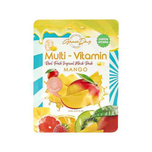 Маска для лица GRACE DAY MULTI-VITAMIN с экстрактом манго питательная 27 мл арт. 210902