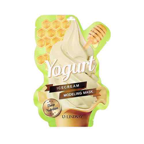 Маска для лица LINDSAY ICECREAM YOGURT альгинатная моделирующая с молочными ферментами глубоко питательная 50 г + 5 г арт. 204839