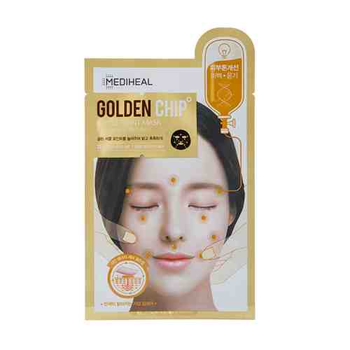 Маска для лица MEDIHEAL CIRCLE POINT MASK GOLDEN CHIP для сияния кожи с массажным эффектом 25 мл арт. 144829