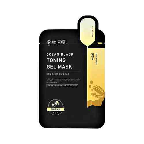 Маска для лица MEDIHEAL OCEAN BLACK с кокосовым углем и экстрактом банана тонизирующая 25 мл арт. 212906