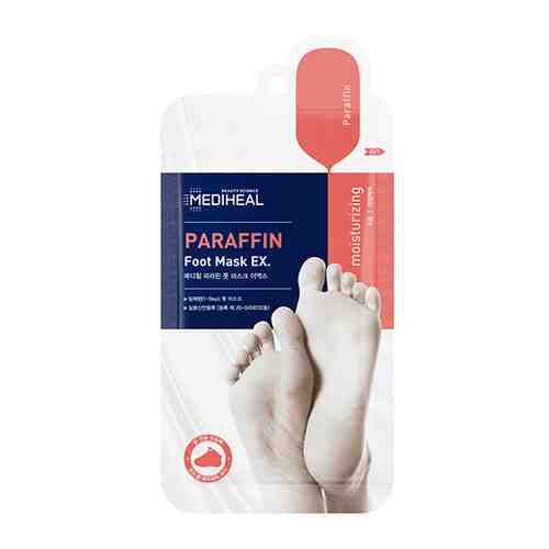 Маска-носочки для ног MEDIHEAL PARAFFIN FOOT MASK 9 мл х 2 шт арт. 152778