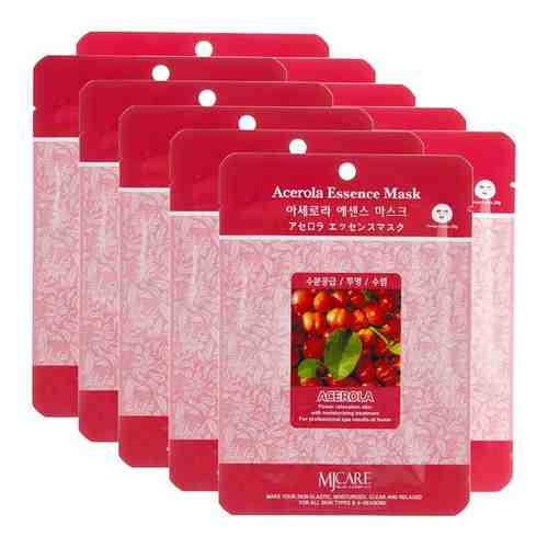 Маска тканевая с экстрактом ацеролы Mijin Acerola Essence Mask, 10 шт