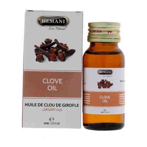 Масло гвоздики Хемани (Clove Oil Hemani) для укрепления иммунитета и против воспалений кожи, 30 мл.