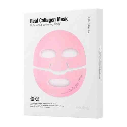 Meditime лифтинг-маска для лица с коллагеном Real Collagen Mask, 26 г, 4 шт.