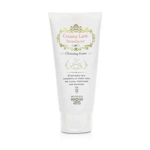 Очищающая пенка для лица Missha Creamy Latte Cleansing Foam Strawberry 172ml