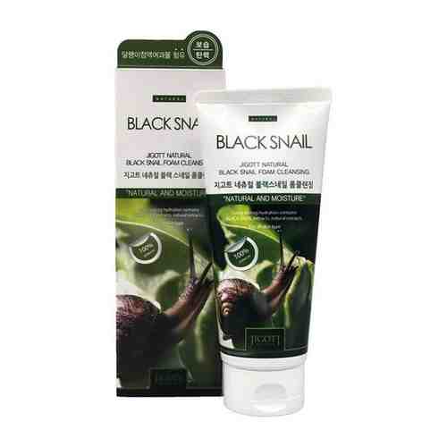 Очищающая пенка с муцином черной улитки Jigott Natural Black Snail Foam Cleansing 180ml