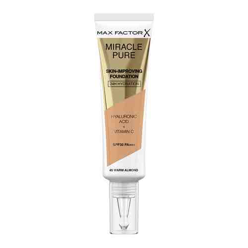 Основа тональная для лица MAX FACTOR MIRACLE PURE тон 45 warm almond арт. 211034