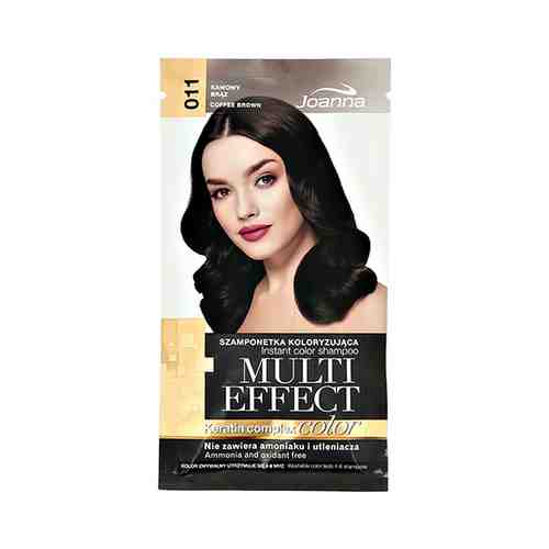 Оттеночный шампунь для волос JOANNA MULTI EFFECT COLOR тон 11 Коричневый кофе 35 г арт. 176720