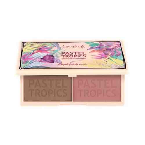 Палетка для макияжа лица `LOVELY` PASTEL TROPICS румяна и бронзер