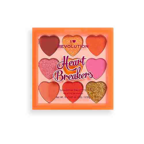 Палетка теней для век I HEART REVOLUTION HEART BREAKERS тон fiery арт. 205587