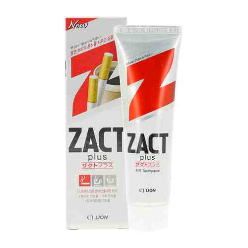 Паста зубная LION ZACT PLUS Отбеливающая для курящих 150 г арт. 123901