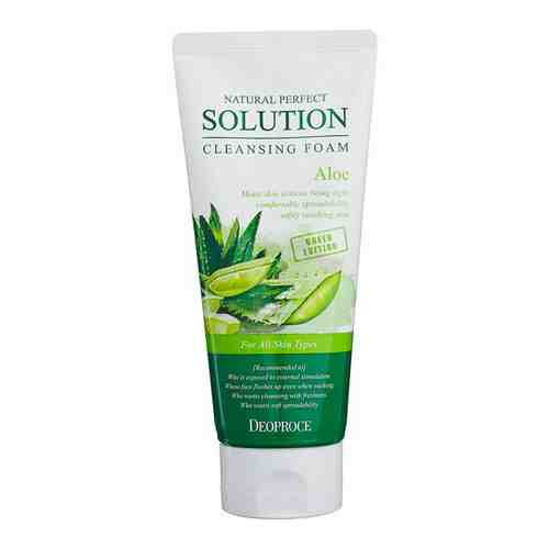 Пенка для умывания алое Deoproce Natural Solution Cleansing Foam Green Aloe, 170 мл