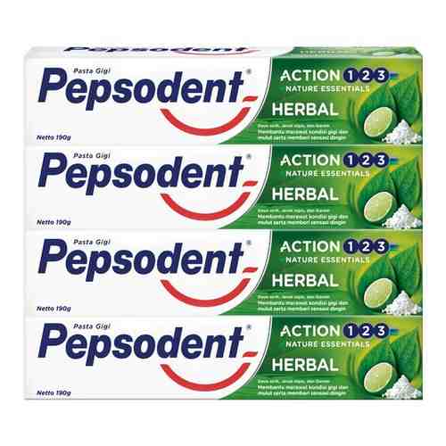 Pepsodent Зубная паста ACTION 123 HERBAL (Травы), 190 гр * 4 шт