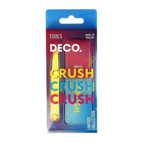 Пинцет для бровей DECO. CRUSH CRUSH CRUSH в чехле